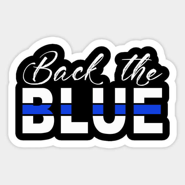 Back the Blue | rally for Law Enforcement | Blue Stripe Sticker by MerchMadness